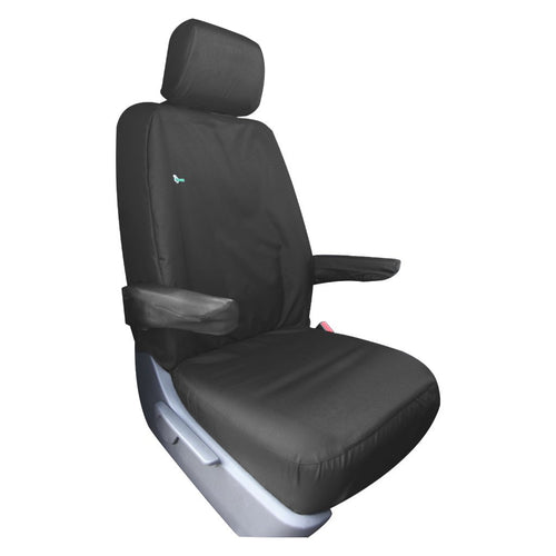 T&C Seat Covers - VW Transporter (T5 And T6) - Front Single - Black