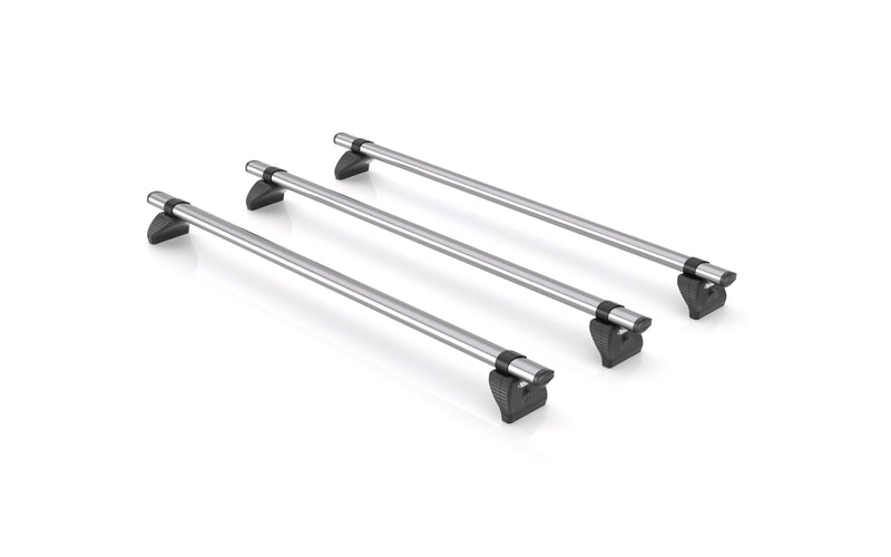 KammBar Fleet Bundle: 3 Steel Bars, 1.4 m wide, Rear Roller, 4x Load Stops for Peugeot Partner 18-On L1H1 Twin