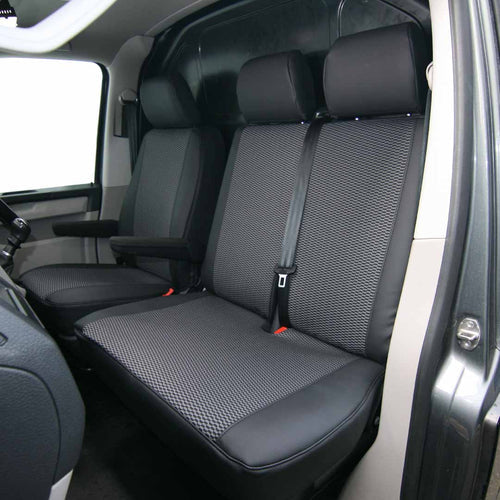 T&C Seat Covers - Luxury - VW Transporter T5 & T6 - Single + Double Set