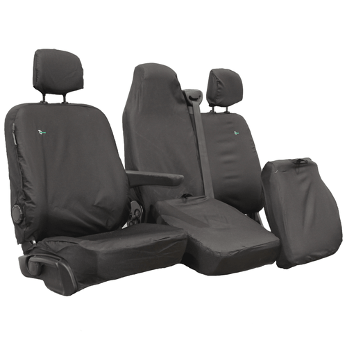 T&C Seat Covers - Nissan NV400 Front Set - Black (Two Parts To Double Base)