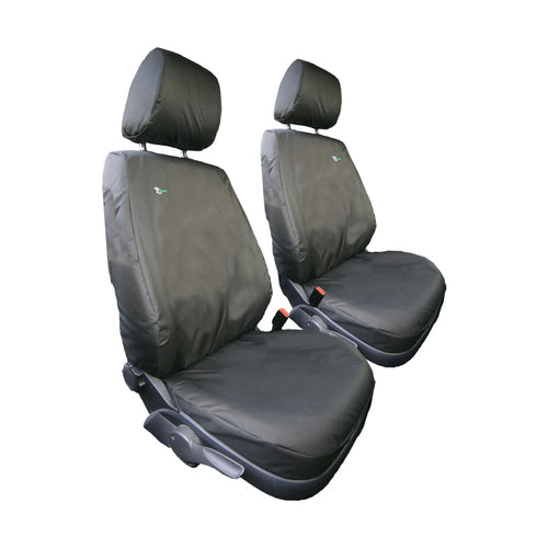 T&C Seat Covers - VW Caddy - Front Driver & Single Passenger Set - Black