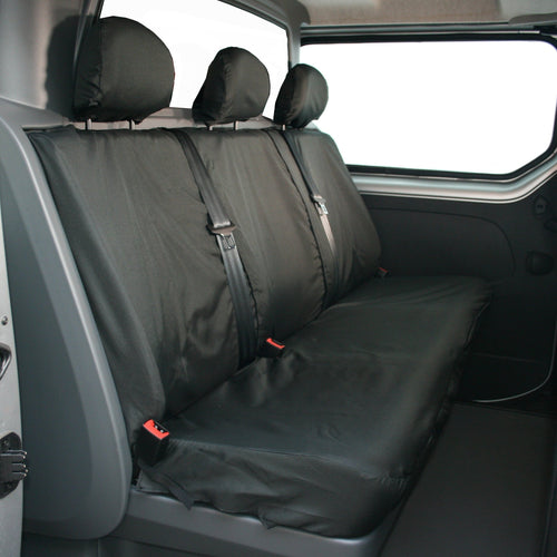 T&C Seat Covers - Renault Trafic (2014 Onwards) - 3 Seat Crew Rear - Black
