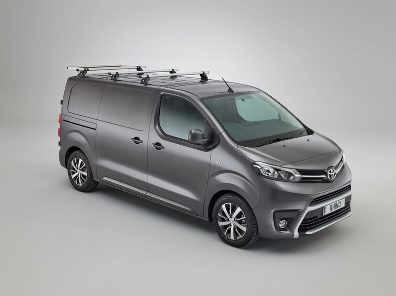 KammBar Pro Bundle: 3 Aluminium Bars, 1.4 m wide, Rear Roller, 4x Load Stops for Toyota Proace 16-On L1H1/L2H1 Twin