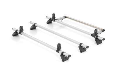 KammBar Pro Bundle: 3 Aluminium Bars, 1.2 m wide, Rear Roller, 4x Load Stops for Citroen Berlingo 08-18 L2H1 Twin